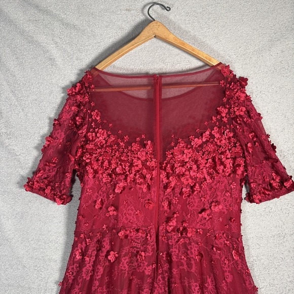 by nicola burgundy dress coco and lola self-portrait - Burgundy Lace Satin Maxi Dress main image 0